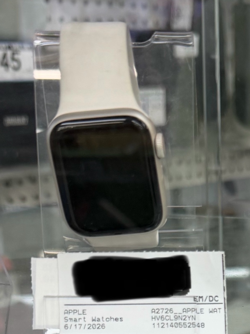 Apple Smartwatch Silver Case with White Sport Band